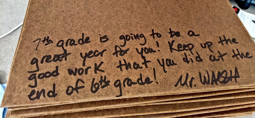 Each dry erase board now includes a message for each student! Some are even in their native language!