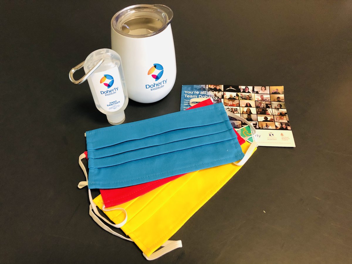 hayleyjnewton's tweet photo. When you've been working from home since March and a little care package arrives to remind you you're still part of the team. Thanks @TheDohertyInst #TeamDoherty ... looking forward to being back in the building soon! https://t.co/kkUPNahbY6