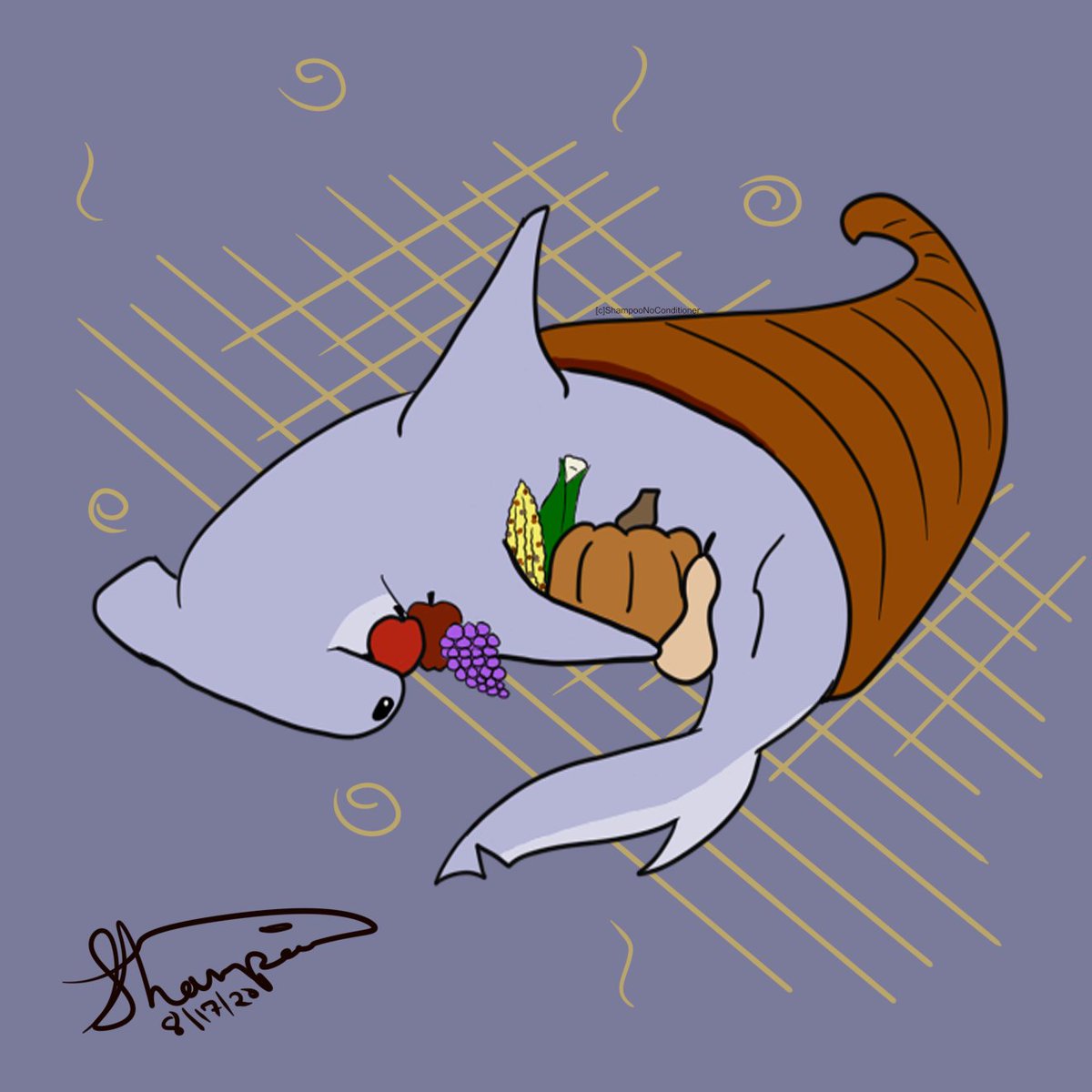 ShampooNoCondi's tweet photo. I'm ready for autumn. Where I live it has been hot since the end of march. I want a cool down and I want rain.
#fall #autumn #autumnharvest #sharks #digitaltabletart #digitalart #hammerhead #cornucopia https://t.co/RozhrIT4xk
