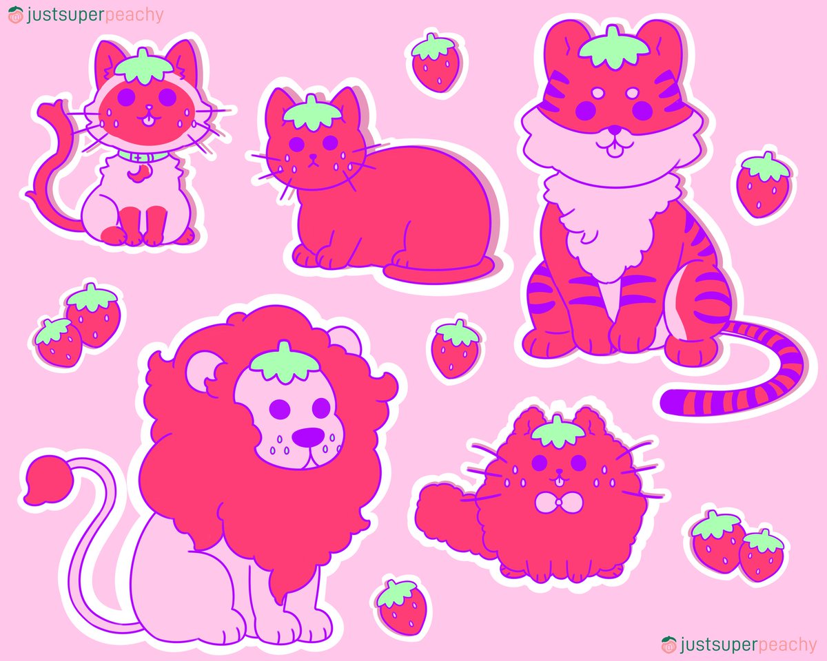 peachyseraphim's tweet photo. #strawberrydress #strawberry #StrawberryFieldsForever #strawberrylipstick #strawberrydog #strawberrycat #ArtistoftheSummer #ArtistOnTwitter #kawaii #cute #kawaiicat #pug #tiger #siamesecat #lion #cat #dog #samoyed #sammy #smilingsammy #goldendoodle #labrador #bastiff #pomeranian https://t.co/U0zsbrmqhY