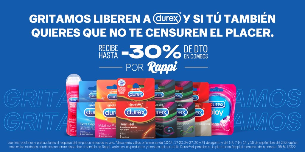 No nos vamos a quedar con las piernas cerradas, perdón, los brazos cruzados frente a esta prohibición. #LiberenADurex