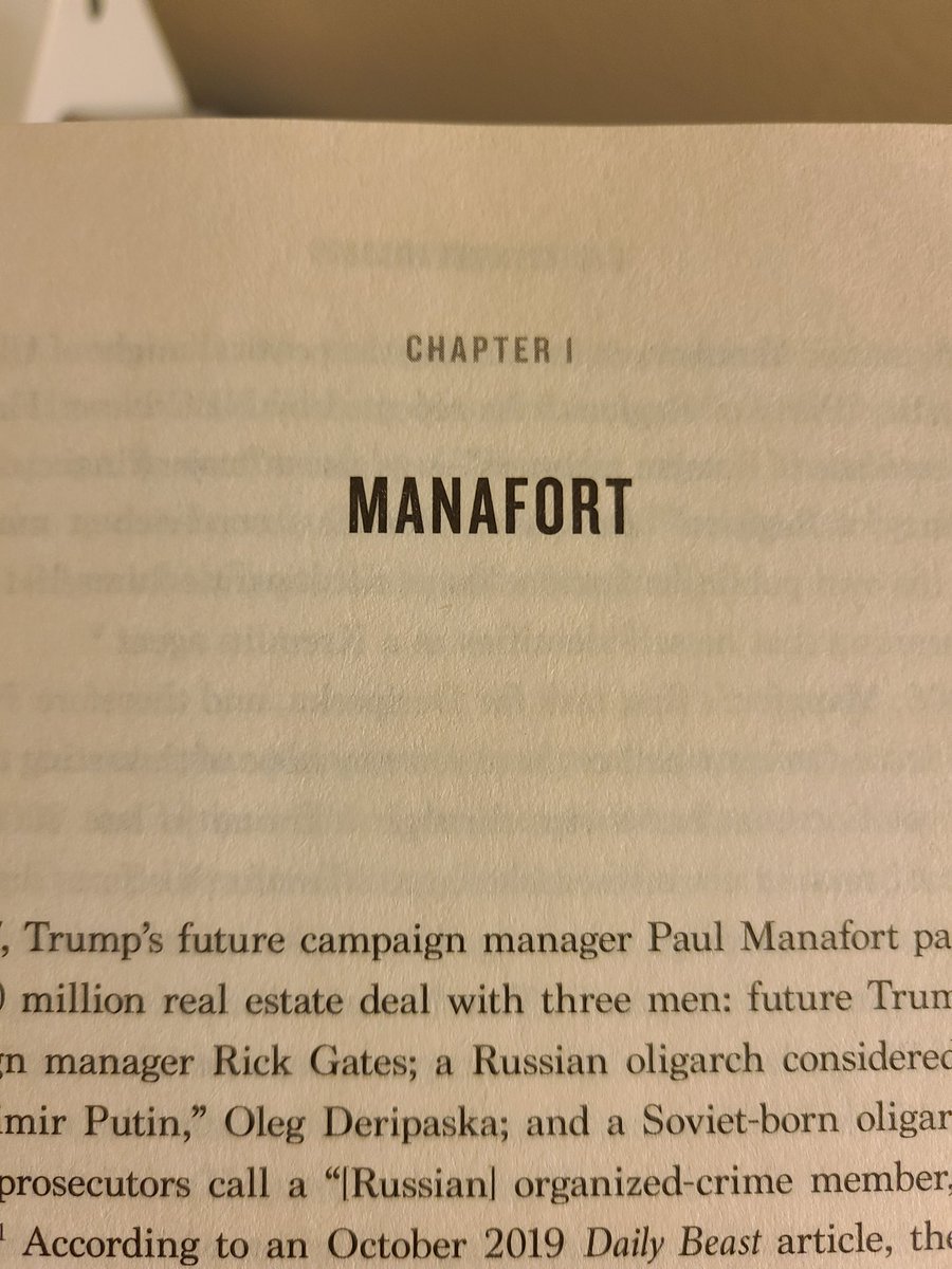 15/ Chapter 1 of the report is about Manafort. A coincidence! Below is the title of Chapter 1 of my book Proof of Corruption, out in 21 days. I will say, and I understand it seems self-aggrandizing, that my discussion of Manafort's history is a lot more detailed than this one.