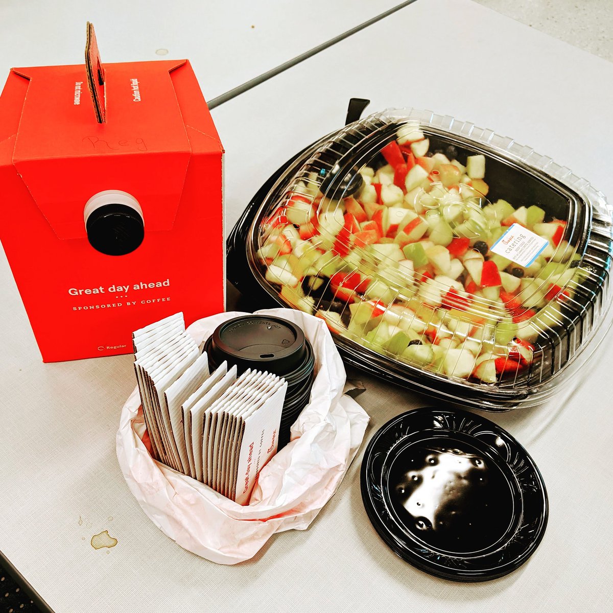 Who has the best PTA? We have the best PTA!! Thank you for this kind gesture for our teachers and staff on the second day of instruction!