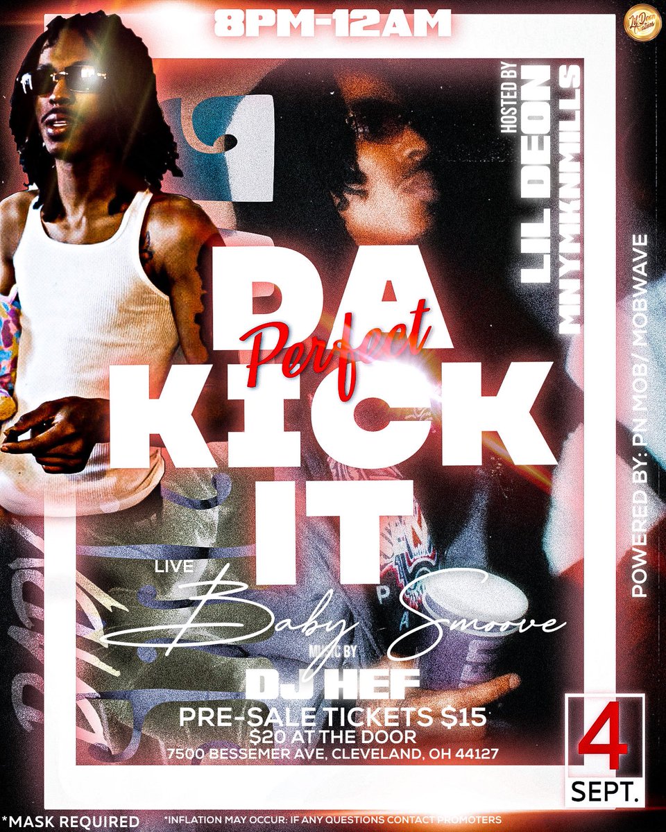 mobwavemedia's tweet photo. September 4th @BabySmoove_ Cleveland, OH ‼️ https://t.co/F4O1RhwSlr