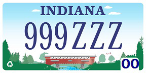 #44: Indiana. Like Indiana itself, this license plate is ugly, boring and I could happily live the rest of my days without ever seeing it again.