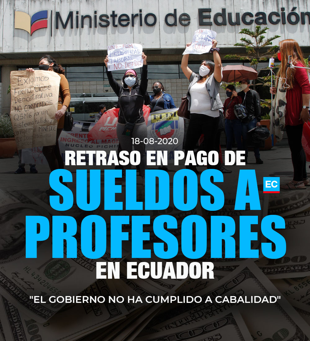 elcomerciocom's tweet photo. #ATENCIÓN | Profesores fiscales y maestros universitarios exigen al Gobierno de Ecuador el pago inmediato de sus salarios. Acciones » https://t.co/Qhn5Uc5NjD https://t.co/vJ68dvgHEG