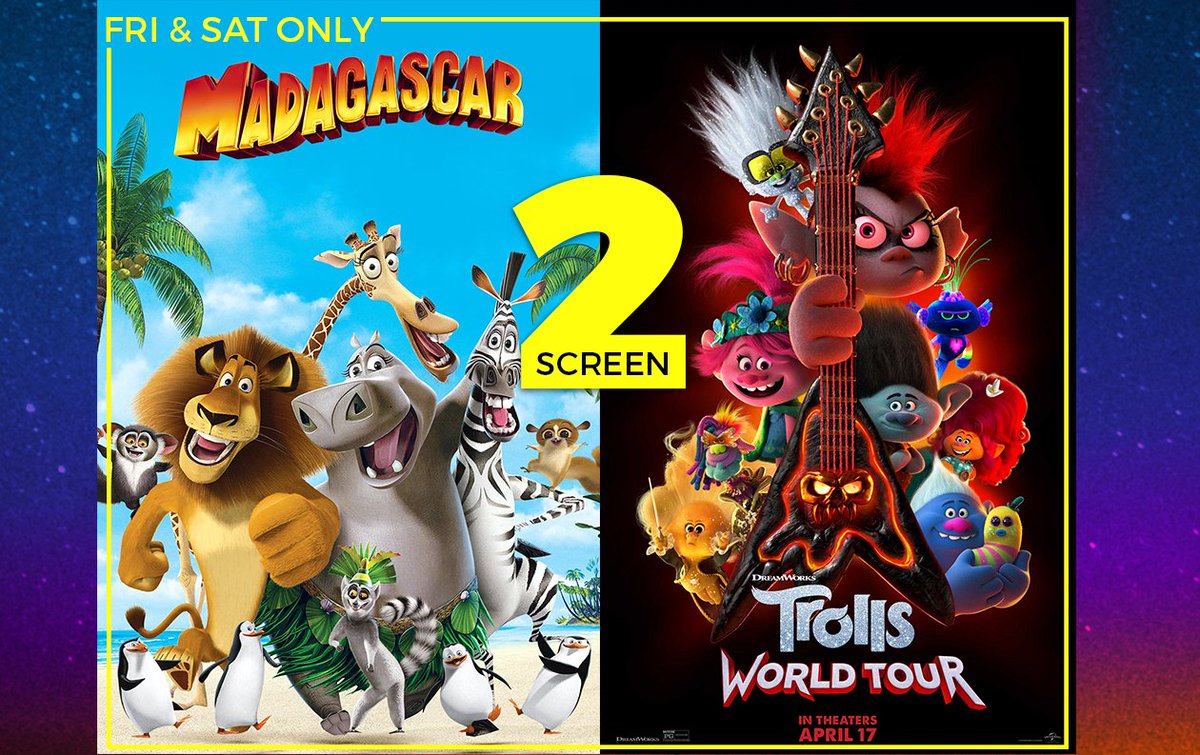 FODDI_LC's tweet photo. Aug 21 - 22:  Friday - Saturday
  Screen #2: 
Madagascar (PG) 8:55 pm
Trolls World Tour (PG) 10:30 pm
#drivein #fieldofdreams #familyfun #socialdistance #onlinesales //fieldofdreamsdrivein.com https://t.co/yjTYQyCc5T