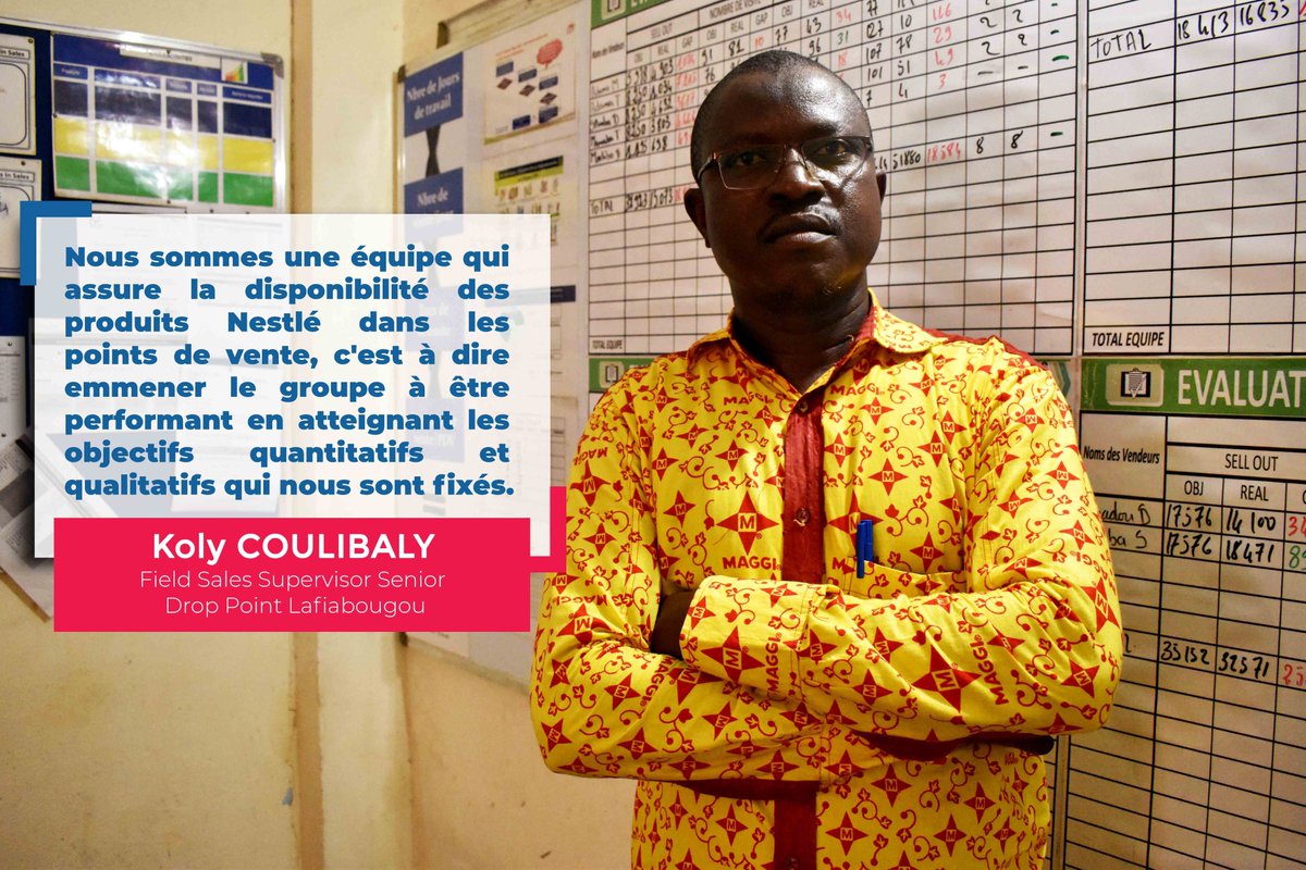 Distribution6c's tweet photo. Nous sommes une équipe qui assure la disponibilité des produits #Nestle dans les points de vente, c'est à dire emmener le groupe à être performant en atteignant les objectifs quantitatifs et qualitatifs qui nous sont fixés. https://t.co/rAeYEnT6jw