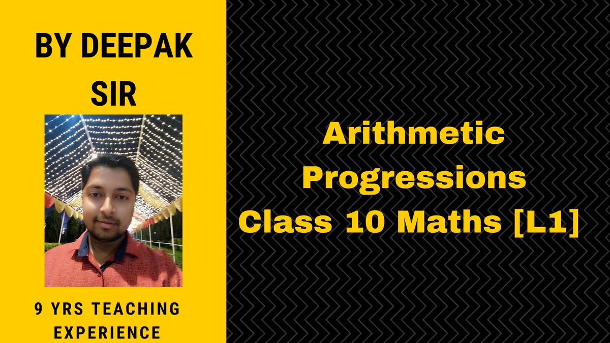 e_gyaan's tweet image. Arithmetic Progression Class 10 Maths L1 by Deepak Sir
Check out the part 1 here:-
Revision and Ex 4.1 Solutions:--

#Class10Maths #ArithmeticProgressions

youtu.be/3bSSQgaTUSY