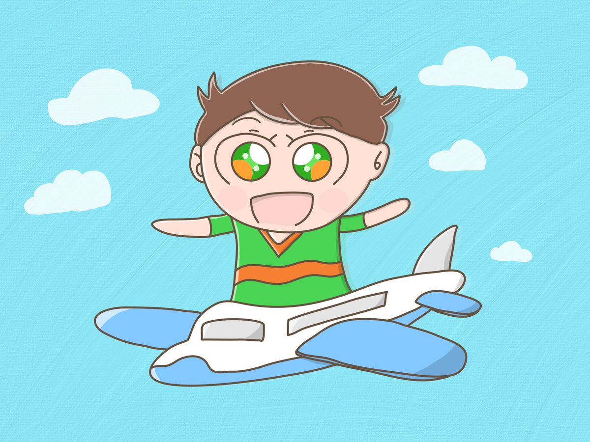 Aki イラストレーター Auf Twitter 飛行機と男の子 イラストレーター イラスト 毎日イラスト 子供 男の子 小学生 飛行機 少年 雲 イラスト好きな人と繋がりたい かわいい 絵描きさんと繋がりたい