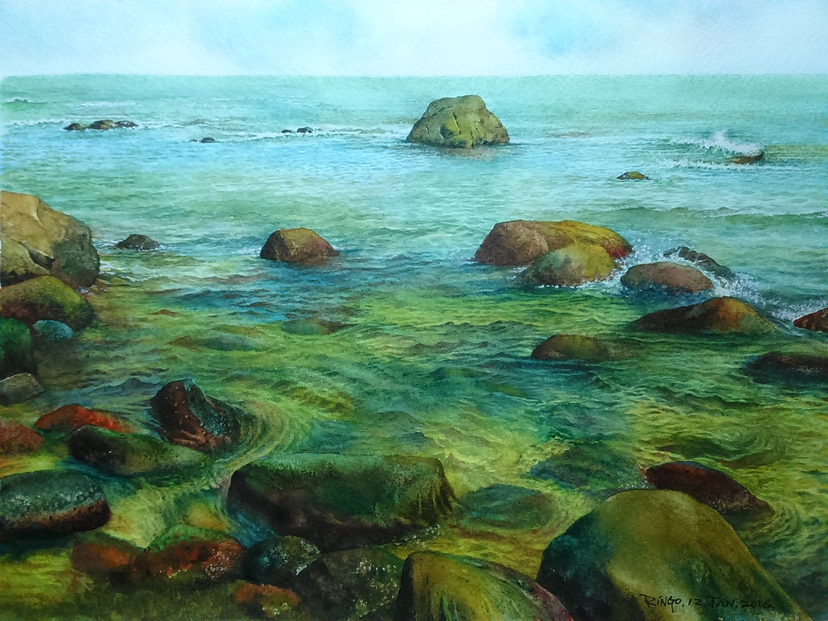 watercolour on paper.