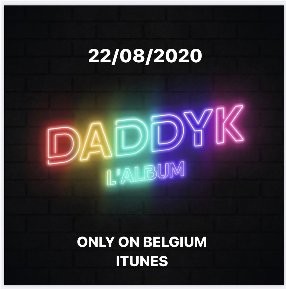 Préparez vous l’ALBUM arrive ce samedi 22 Aout en exclu sur ITUNES Belgique avec plus de 23 morceaux il y en aura pour tous les goûts ☺️Croyez moi en ces temps difficiles  pour tous j’y ai mis tous mon coeur ❤️
Je compte vraiment sur vous ce samedi les AMIS 🙏🏻 LOVE 
Daddy 😘