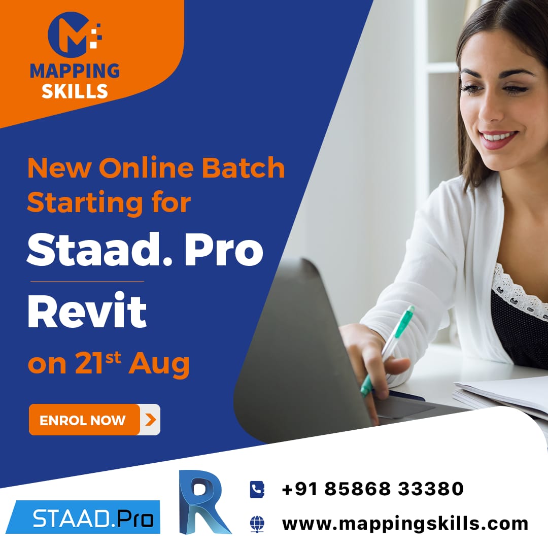 Register Here: bit.ly/3iUGPEy
Where: Online.
For more info call us on:
Call or Whatsapp: +91-8586833380

#batch  #newonlinebatch #starting #Staadprotraining #Revitcourse #training #classes’ #course #onlinetraining #batchstarting #mappingskills #softwaretraining #design