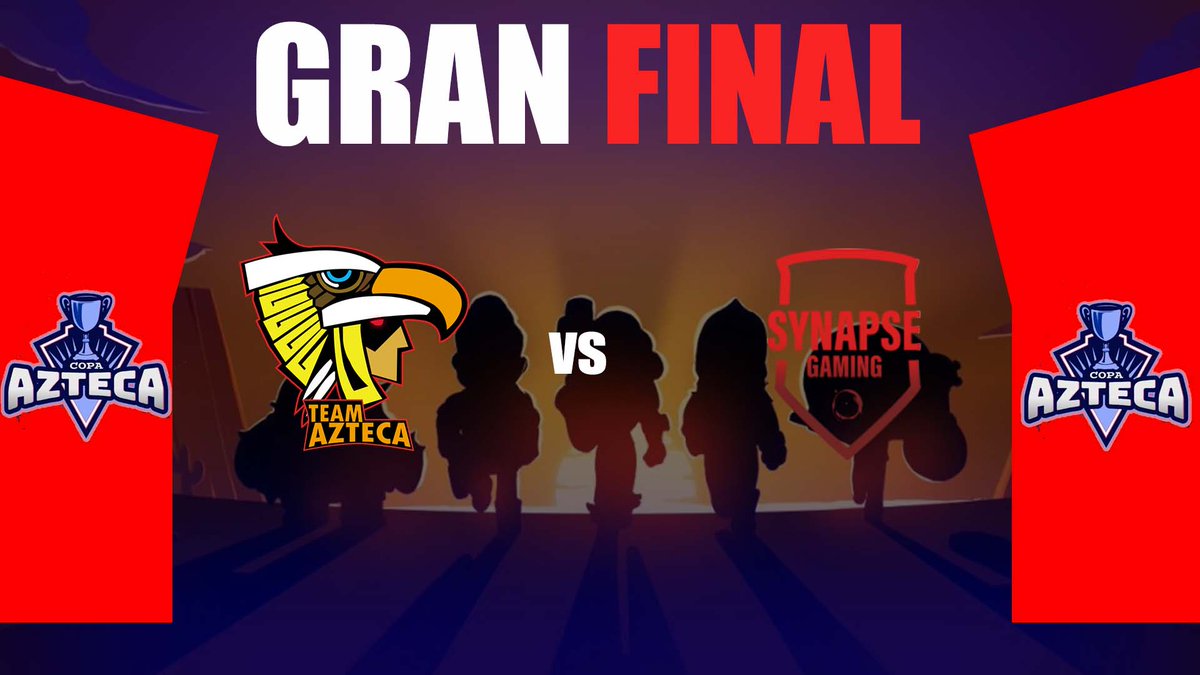 #BrawlStars 
Después de unos grandes enfrentamientos, los 2 mejores equipos lograron llegar a la final 
@TeamAzteca2 🆚️ @SynapseGamingGG 
Lo estarán dando todo para ser los primeros campeones de esta edición.