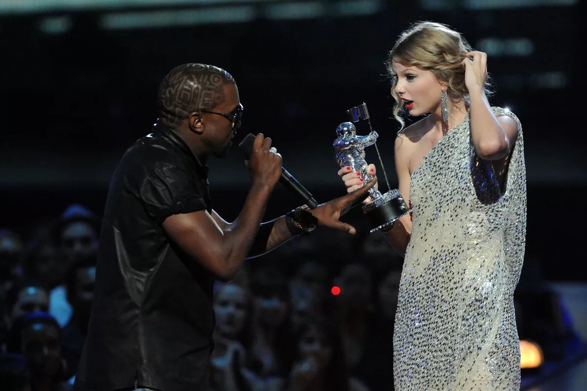 At the 2009 VMA's, Kanye famously stole the microphone from Taylor and said Beyonce had the best music video of all time. This was likely spontaneous, and Kanye being... Kanye. He was known for this type of stuff, but he had major fall out since this went too far [4/23]