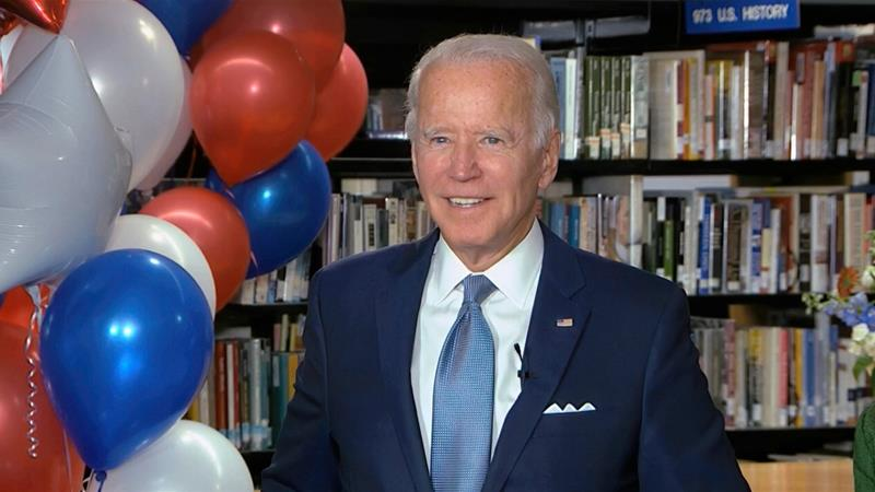 Shout out to the staffer that paid attention to detail and had <a href="/JoeBiden/">Joe Biden</a> in the 973's of the library when he accepted his nomination. I also loved that this was a school library and not some fancy fake library with books as backdrop. #JoeBiden2020 #librarytwitter