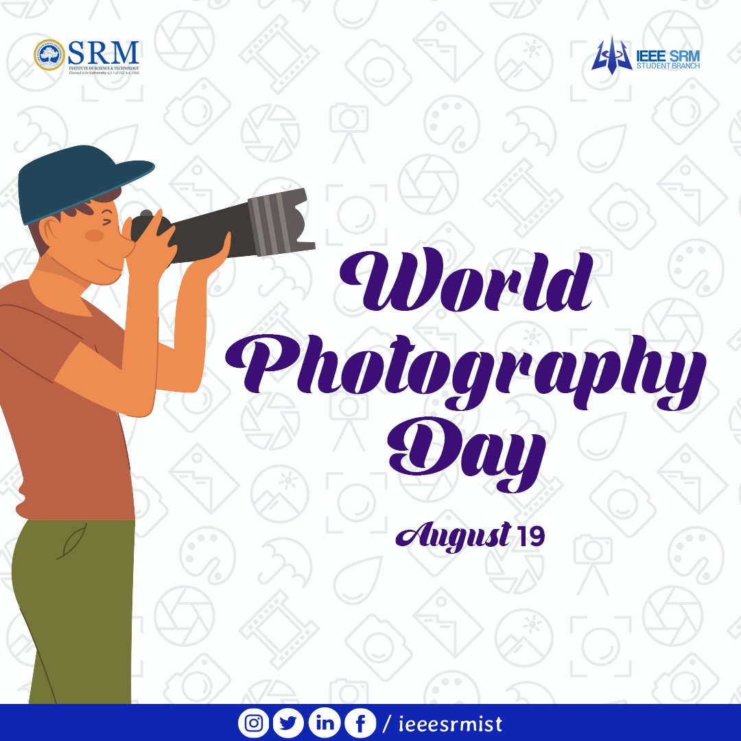 ieeesrmist's tweet photo. "A good photograph is one that communicates a fact, touches the heart and leaves the viewer a changed person for having seen it. It is, in a word, effective.” -Irving Penn.

IEEE SRMIST wishes everyone a very happy photography day.

#ieee #ieeesrmist #worldphotographyday https://t.co/l66gnBcVmY