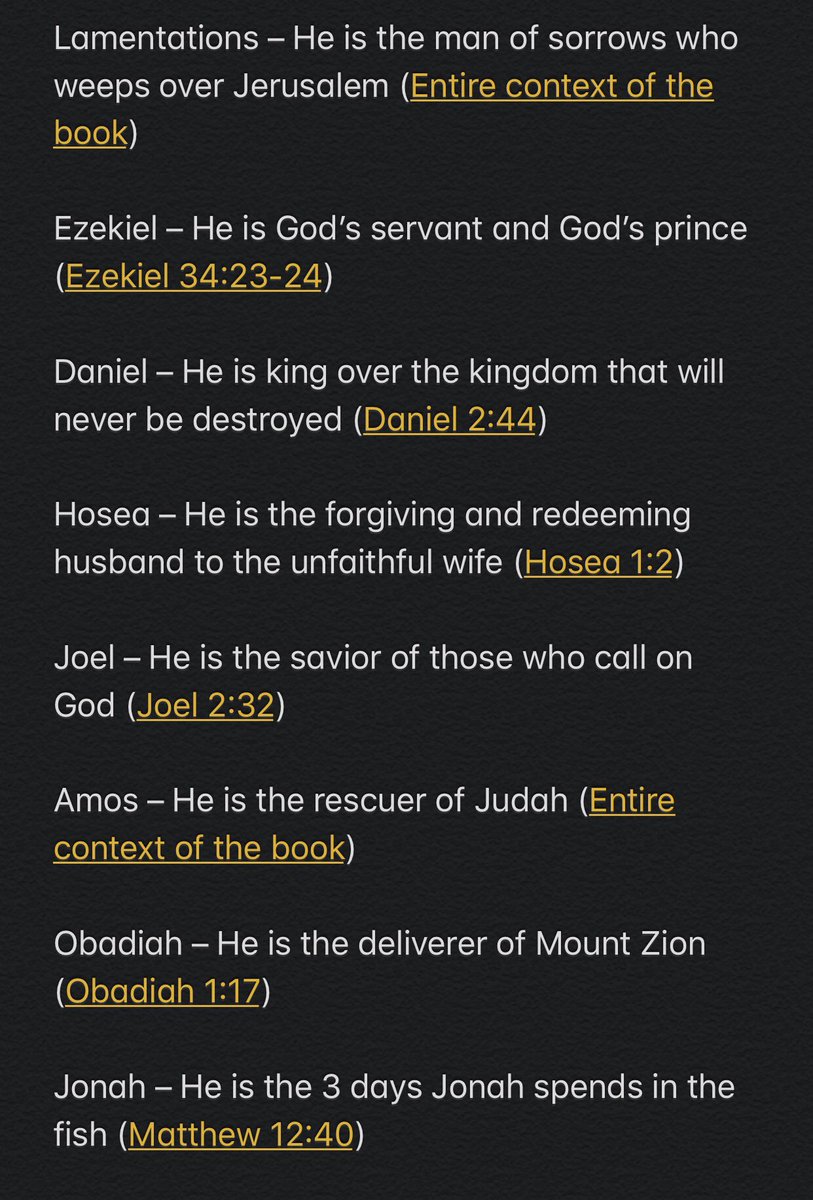 The entire Old Testament points to Jesus. He also fulfilled ALL of the 200+ prophecies in the Old Testament.  #JesusIsLord 