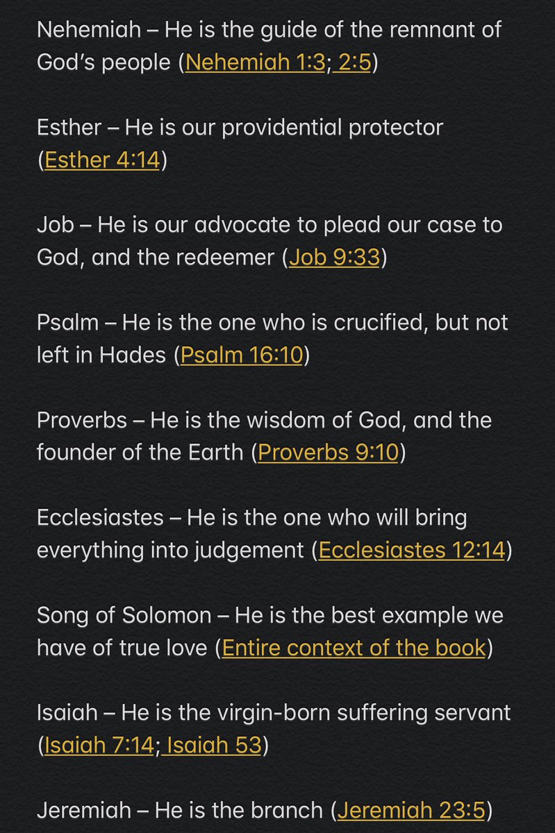 The entire Old Testament points to Jesus. He also fulfilled ALL of the 200+ prophecies in the Old Testament.  #JesusIsLord 