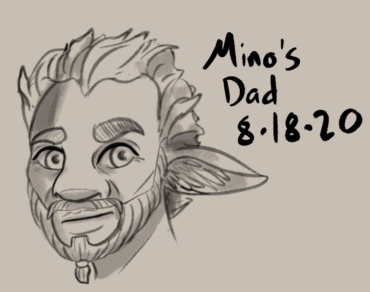 DelphinianDrow's tweet photo. Also I didn’t forget about #drawaface #artoftheday !! You guys met Mino earlier, here’s their dad. https://t.co/7mdNaPFKGA
