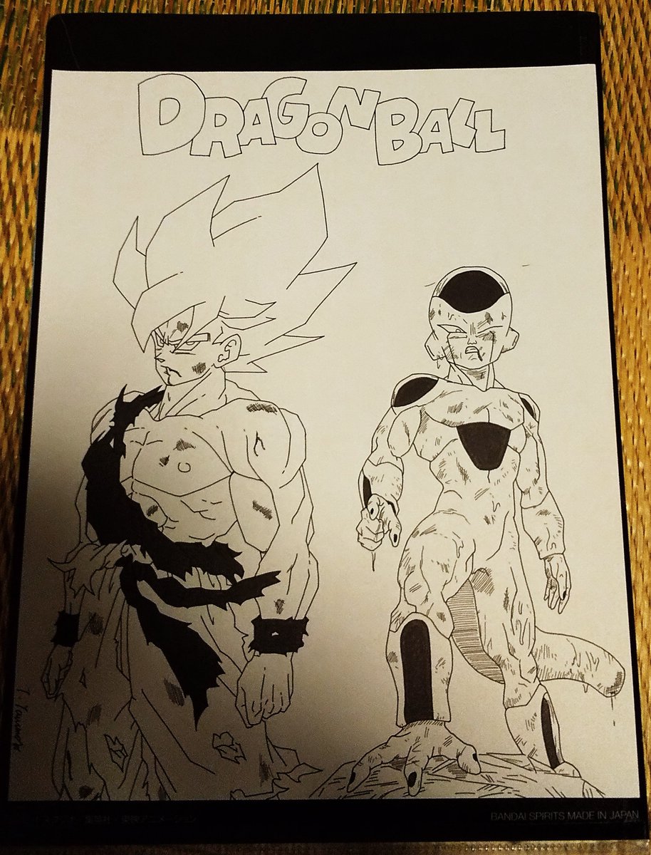 #自分の中のトップ3選はこれだ
#ドラゴンボール
#模写

色鉛筆・色ペンで塗るのは苦手なので
黒塗りしか出来ないのが悔しい…
ですが、自分の中のトップ3はこれで❗️ 