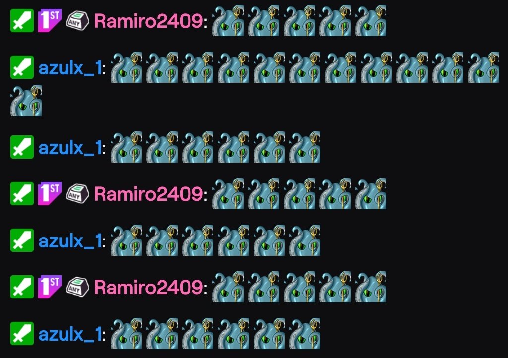 Llegamos a las 400 seguidores y llenaron mi chat con puros emotes de kraken <a href="/MrWesiim/">MrWesiimX</a> y gracias @AzulitaArumi por pasarse un rato por el stream lo agradezco mucho ❤ (foto del 12hrs)