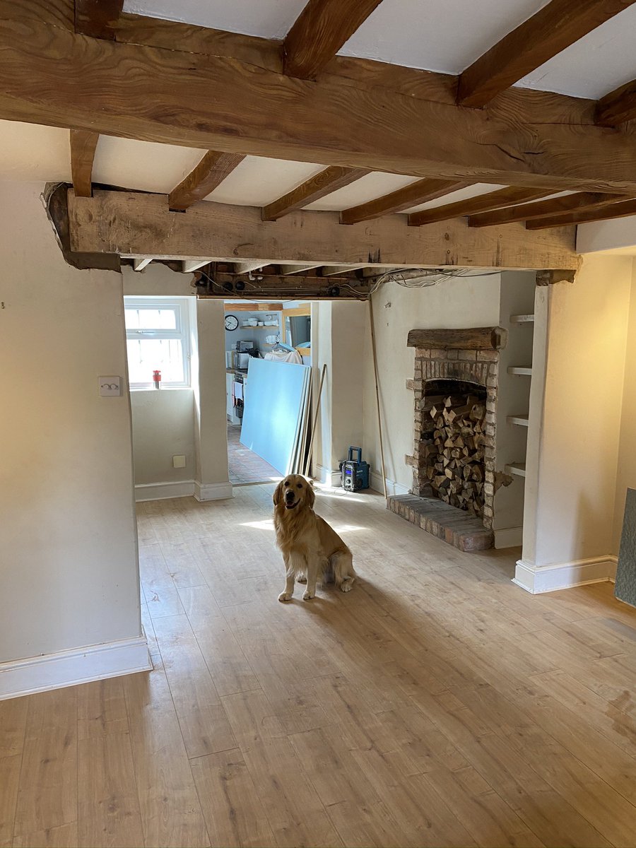 PBConstruction5's tweet photo. 👀 A sneak peak at a renovation in progress that strengthens the structure of the property whilst allowing alterations to client’s specifications 👀. #oakbeams #leicestershirebuilder https://t.co/KX2hOUA6zJ