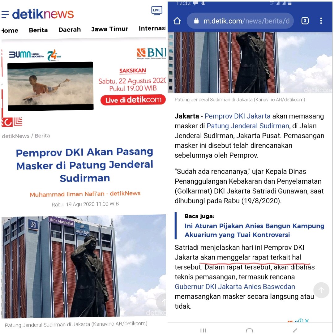 fadlireadi's tweet photo. Ayo pada pakai masker.. masak kalah sama Patung Jend. Sudirman. https://t.co/BmNhYTN7b5