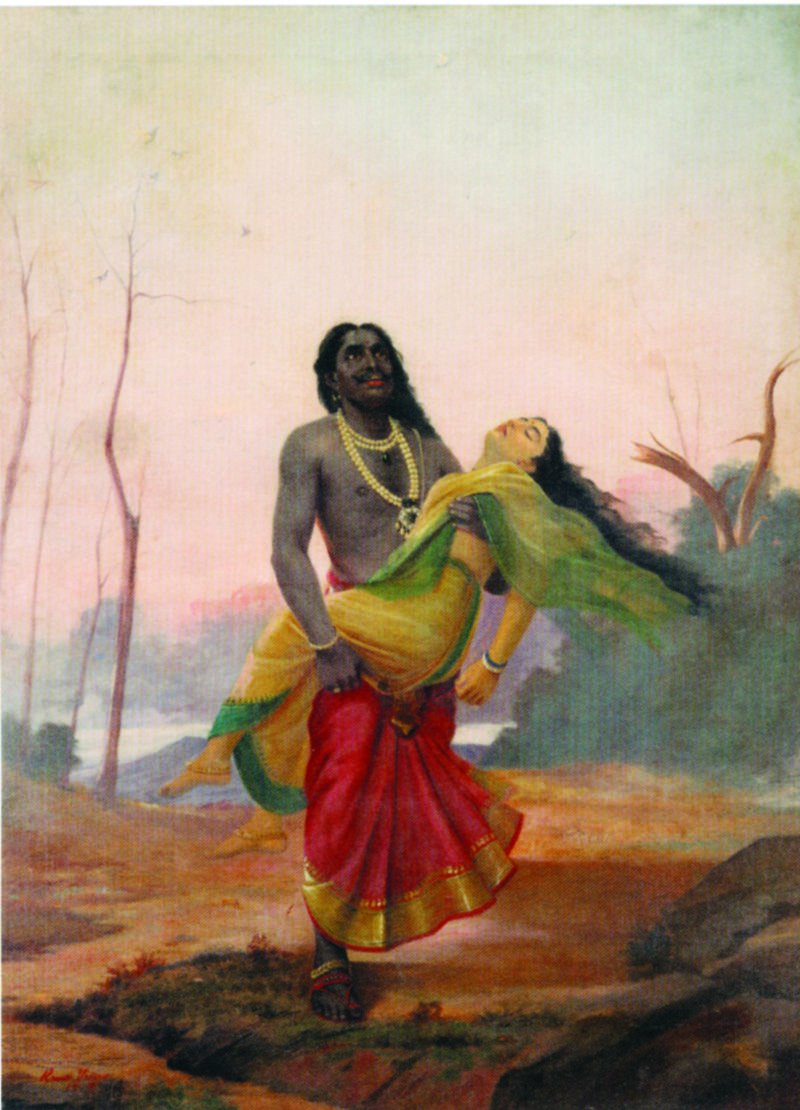 Word 'Swastika' means good fortune...of which Rajkumar Ram had very less. In total recluse, he was hit by a yakshini........Srupankha's proposal of wedlock was denied...Rakshahsh Ravan comes into the picture.Rest is kidnapping history!!!