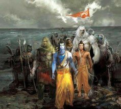 " AUM is a syllable that is chanted either independently or before a spiritual recital "NEways...we were discussing bad Ravan, who dared Rajkumar to battle!Rajkumar's endeavour brings him in close proximity with the 'vanars'.....van me sthith manushya jaati...