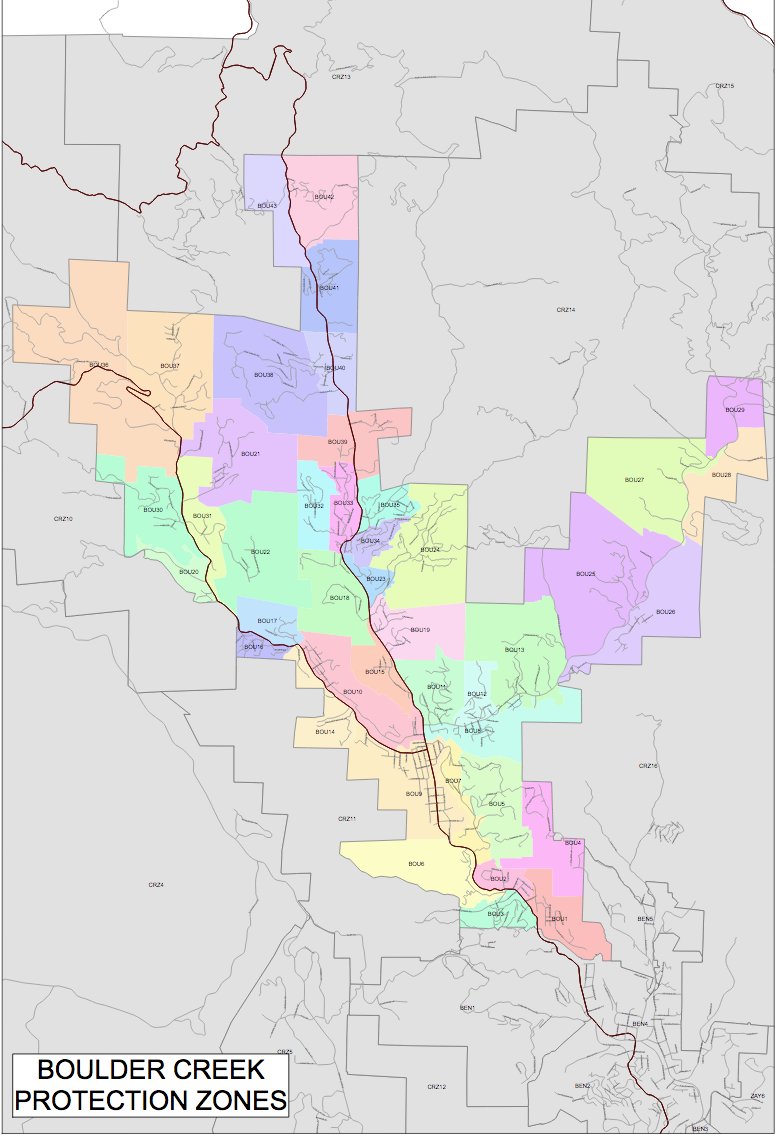 Evacuation orders for Northern Santa Cruz County. Attached is a map of the Fire Protection District