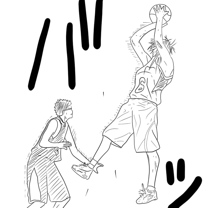 【トレス020】トレス練習20回目です。黒子のバスケより。動きのある絵は難しいですが、いつか描けるようになりたいです。 