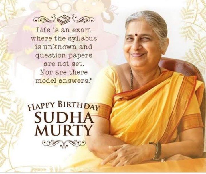 kimvloves's tweet image. &quot;Vision without action is merely a dream. Action without vision is merely passing time. But vision and action together can change the world.&quot; Happy birthday #SudhaMurthy You are an inspiration!
#HappyBirthdaySudhaMurthy