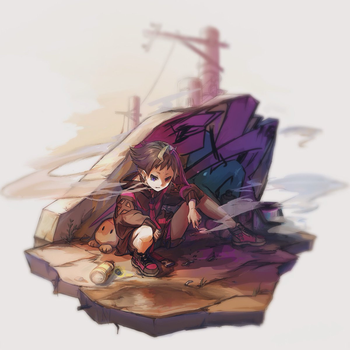 前参加させてもらったキャラデザゲームの絵 実はヴィネットだったんですよね 御奈良井ハシル お仕事募集中のイラスト