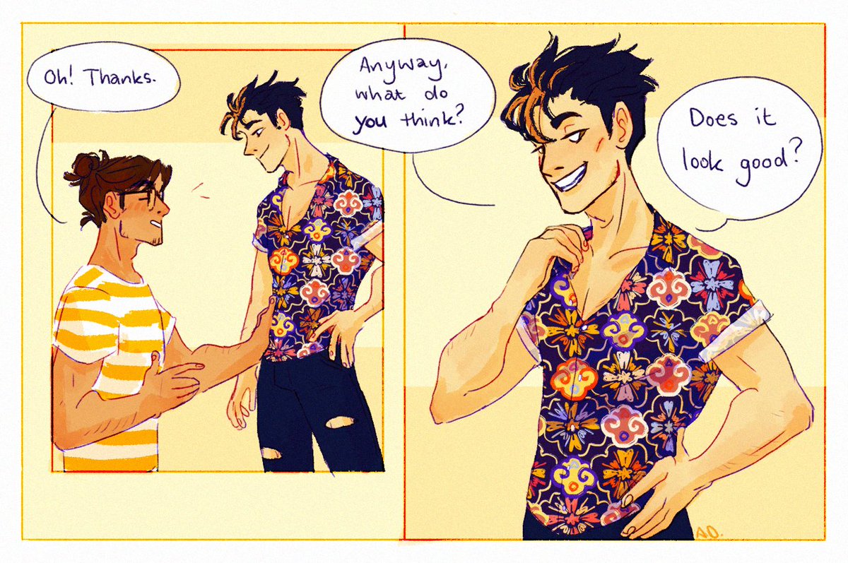 #asanoyaweek20
day four: domestic/fashion/model ??

whoever decided on these prompts is my hero (1/2) 