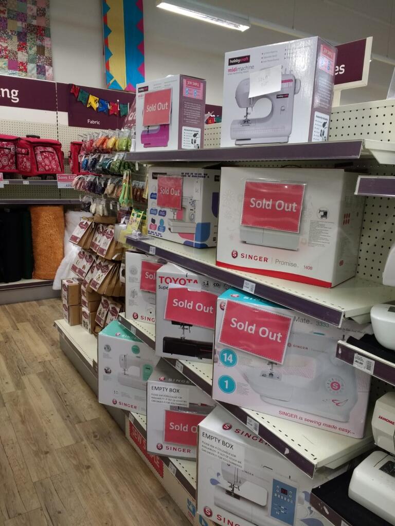 bigcommunitysew's tweet photo. Great to see the #BigCommunitySew is continuing to capture the nation's imagination. Sewing machines are selling out everywhere! π€© #GotItCovered https://t.co/WCa5PkjN9N