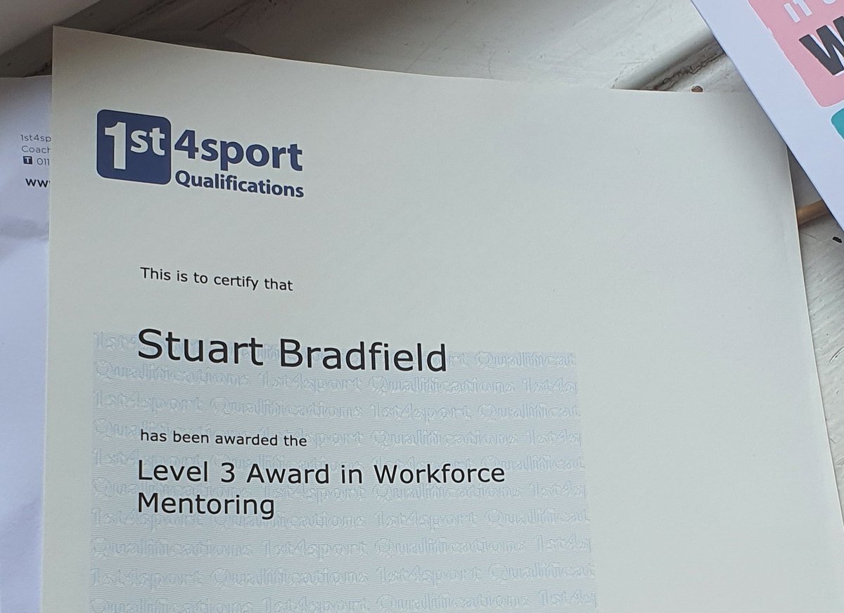 Stu_brad_rugby's tweet photo. Fantastic to recieve this in the post today thanks to @DustyMiller_A13 for kicking this process off, and to @AWebbCoachDev for supporting me through the process. https://t.co/V9Q82WBFYV