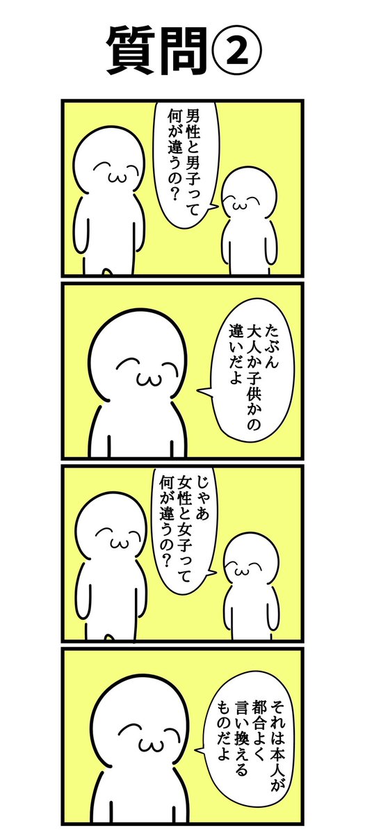 四コマ漫画
「質問②」 