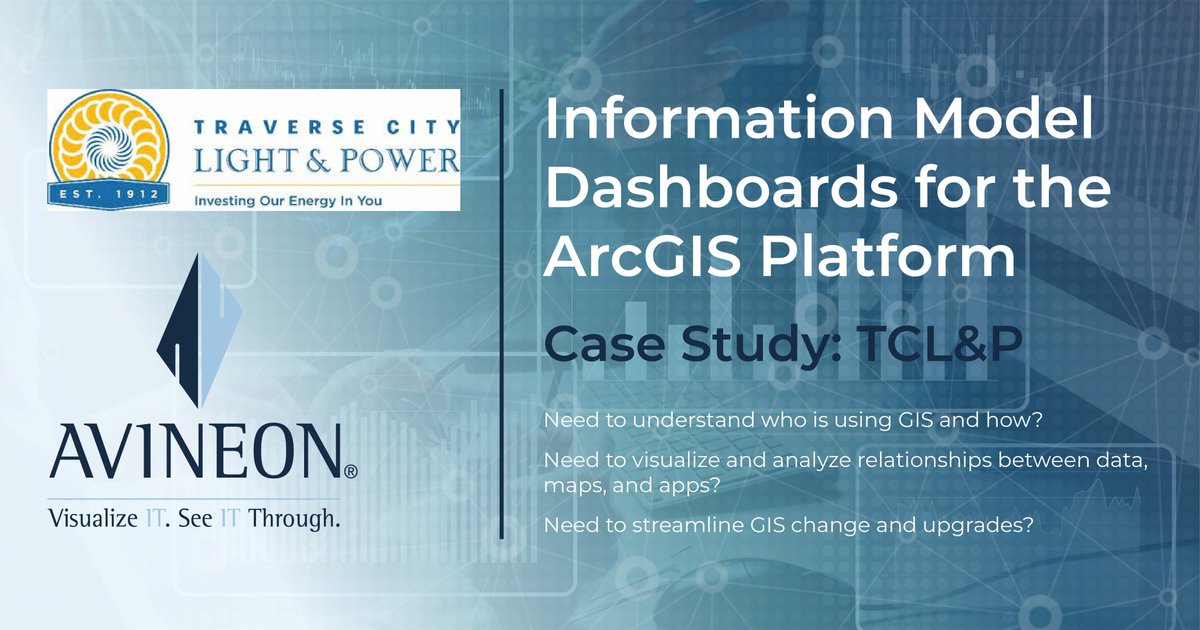 Need an efficient way to communicate the current use of ArcGIS and plan for future use? Check out the solution Avineon implemented for Traverse City Light &amp; Power (TCL&amp;P)

Check out the case study &amp; download the ebook: avineonlab.com/esri/utilityne…

#gis #arcgis #arcgispro #Avineon
