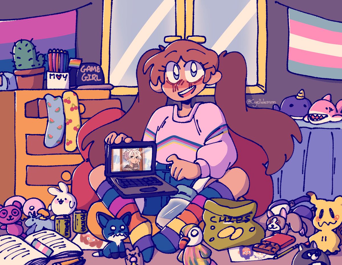 I'm Sasha!! a trans & gay traditionnal and digital artist I draw my ocs a lot because i love them  i love pink & yellow, cute couples and fashion 