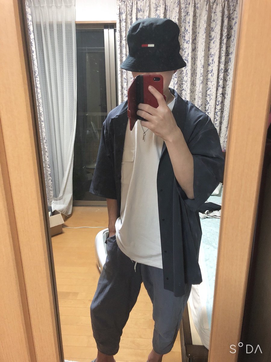 次巴 Tsuguha コーチシャツ バケットハットの組み合わせが最高に好き