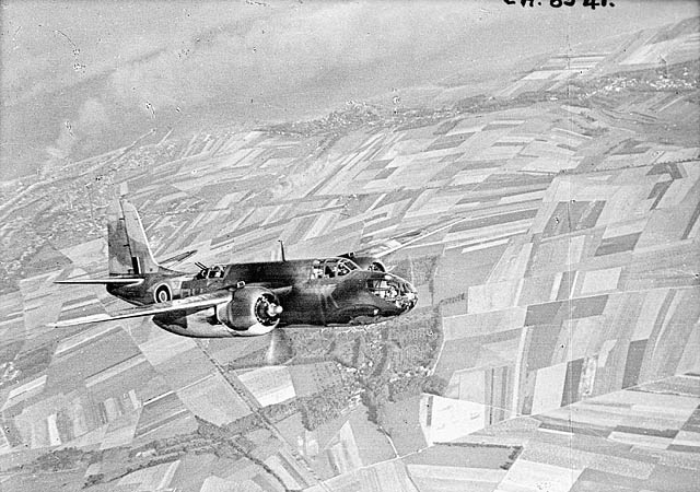 Douglas BOSTON aircraft taking part in the raid on Dieppe, 19 August 1942. LAC MIKAN: 3193840.