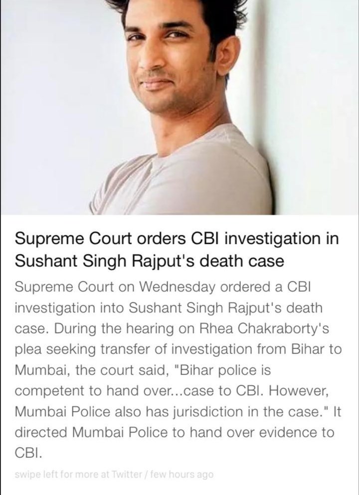 VarunMehra_'s tweet photo. Heartfelt thanks to Mr. Arnab Goswami and entire @republic team for thier commendable efforts for demanding CBI inquiry. 
A little victory towards Justice.
#CBITakesOver #JusticeForSSR
#RepublicForSushant #SupremeCourt https://t.co/eKzUIV6Jq8