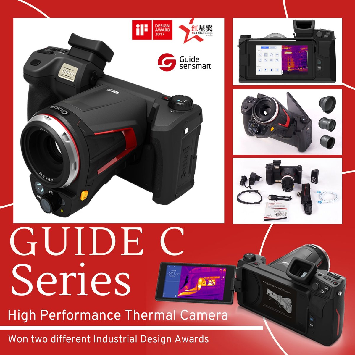 GUIDE C Series High Performance Thermal Camera
Won two different Industrial Design Awards

#guidesensmart #cseries #thermalscanner #thermography #powersystem #solarenergy #petrochemicalindustry #industrialprocess #buildinginspection #thermal