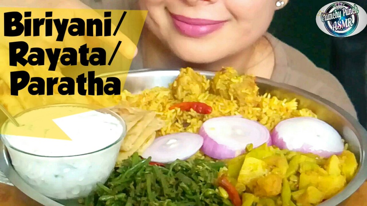 CRUNCHYYYPUNCH's tweet photo. #biriyani #rayata #paratha #veggies #asmr #mukbang #authenticfood #indianfood
#crunchypunchasmr

Today I'm Eating BIRYANI, RAYATA, PARATHA, VEGGEIS.

Do watch my latest video only on my
YOUTUBE Channel:
CRUNCHY PUNCH ASMR.

Video Link:
https://t.co/yMDGI3HPSx https://t.co/05kCkHeEeu