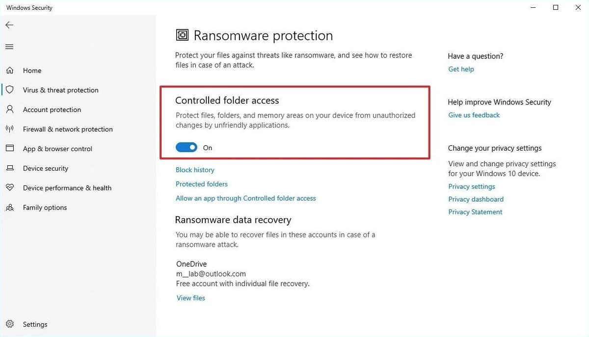 cyb3rops's tweet photo. If I were Microsoft, I'd add a feature to Microsoft Defender that would stop Ransomware 

...oh, but it's already there, optional, called "Controlled Folder Access" 

https://t.co/akqUq9kKxf

Tutorial: includes Group Policy &amp; PowerShell deployment methods
https://t.co/JlEtPDFFjS https://t.co/cI1BXZI2yI