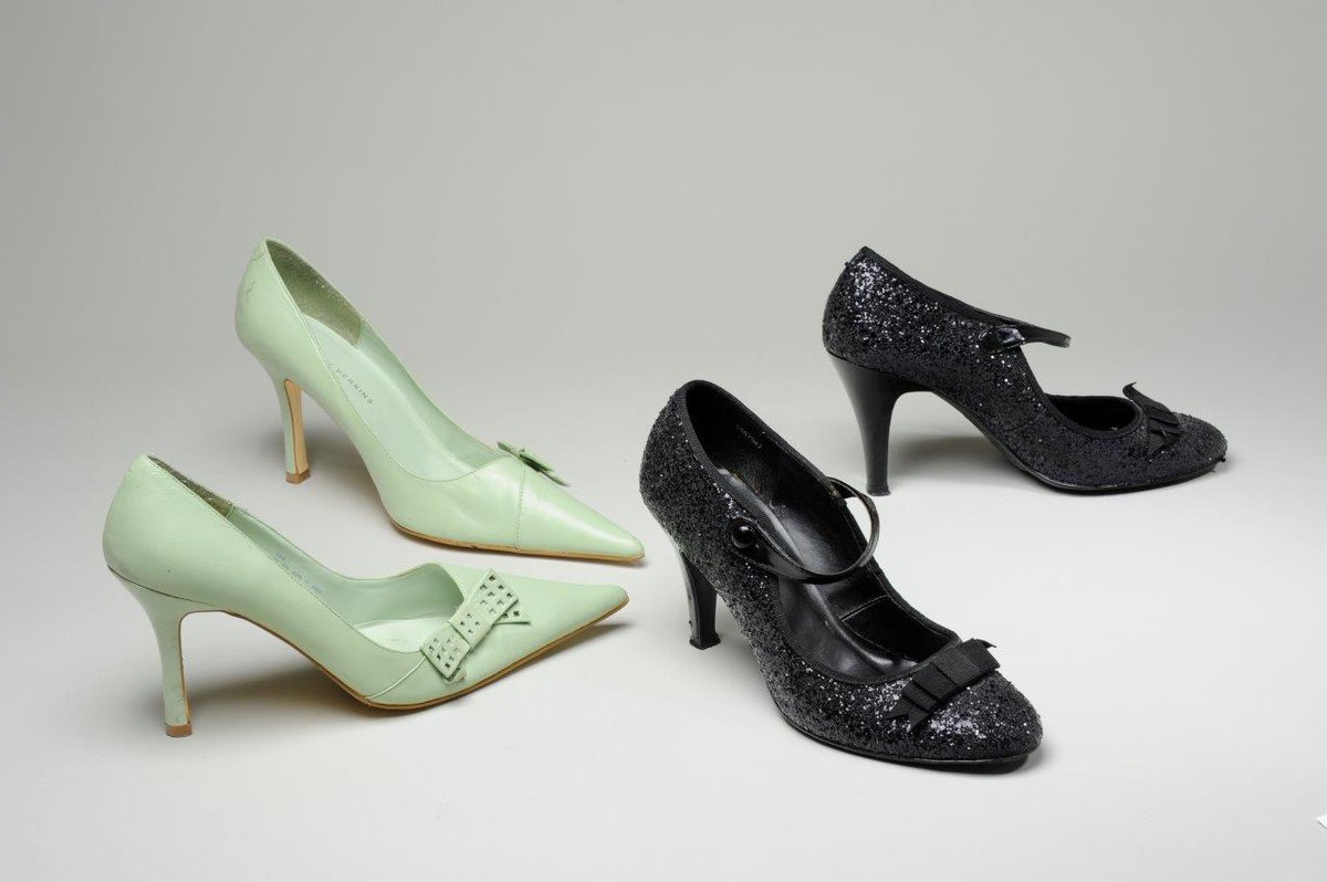 The Barnsley Museums  #2020Challenge A THREADJanuary - walking home from a new years party full of hope and optimism for the year ahead...(the donors of these shoes have fond memories of walking home from nights out in these!) #LoveCulture  #EnjoySummerSafely