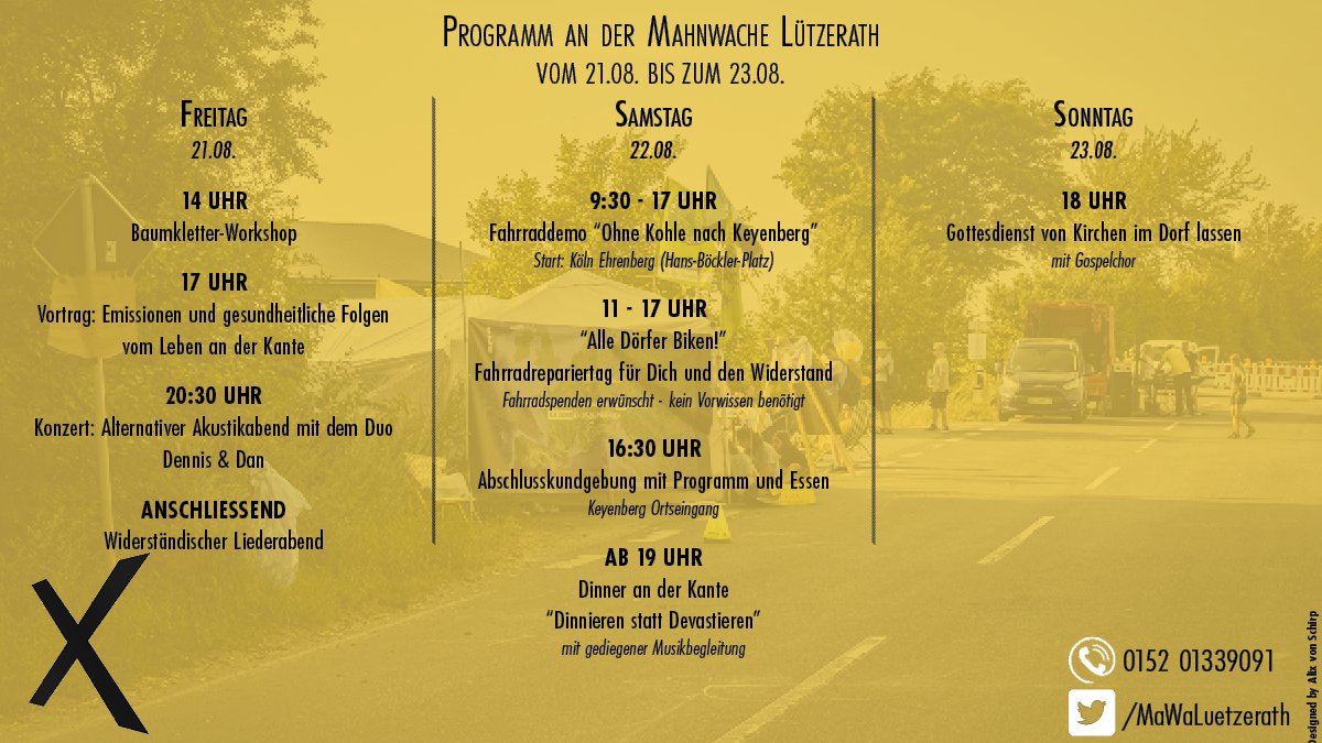 Das finale Programm für diese Woche und das Wochenendprogramm sind da!

Es wird musiziert, es wird gewerkelt, es ist für alle was dabei! 
#AlleDoerferBleiben