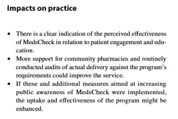 Is MedsCheck  a useful tool to improve patients’ understanding of their medicines? There are currently some barriers... link.springer.com/article/10.100… <a href="/PSA_National/">PSA</a> <a href="/PharmGuildAus/">The Pharmacy Guild of Australia</a> 
@VeraBuss <a href="/SamKosari/">Sam Kosari</a> <a href="/alison_shield/">Dr Alison Shield</a> <a href="/gregorymark31/">Gregory Peterson</a> #medicinesafety #patientsafety