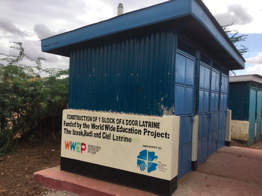 WWEPuk's tweet photo. The new classrooms and toilets at Unity primary school, funded by the World Wide Education Project, are open in Kakuma refugee camp, Kenya.
The WWEP has been built several classrooms and delivered psycho-social support, teacher training, and classroom supplies there since 2015. https://t.co/2knwHUe2ou